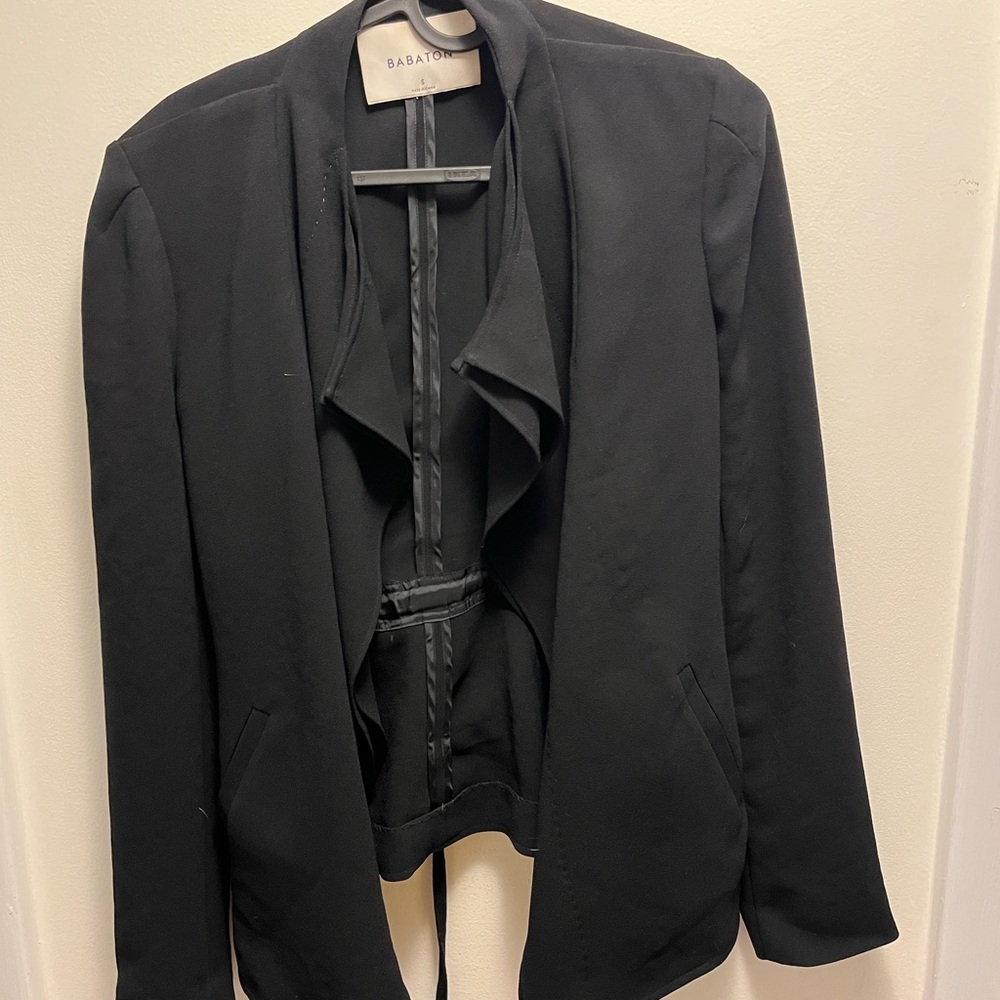 Babaton Aritiza black crepe blazer size S